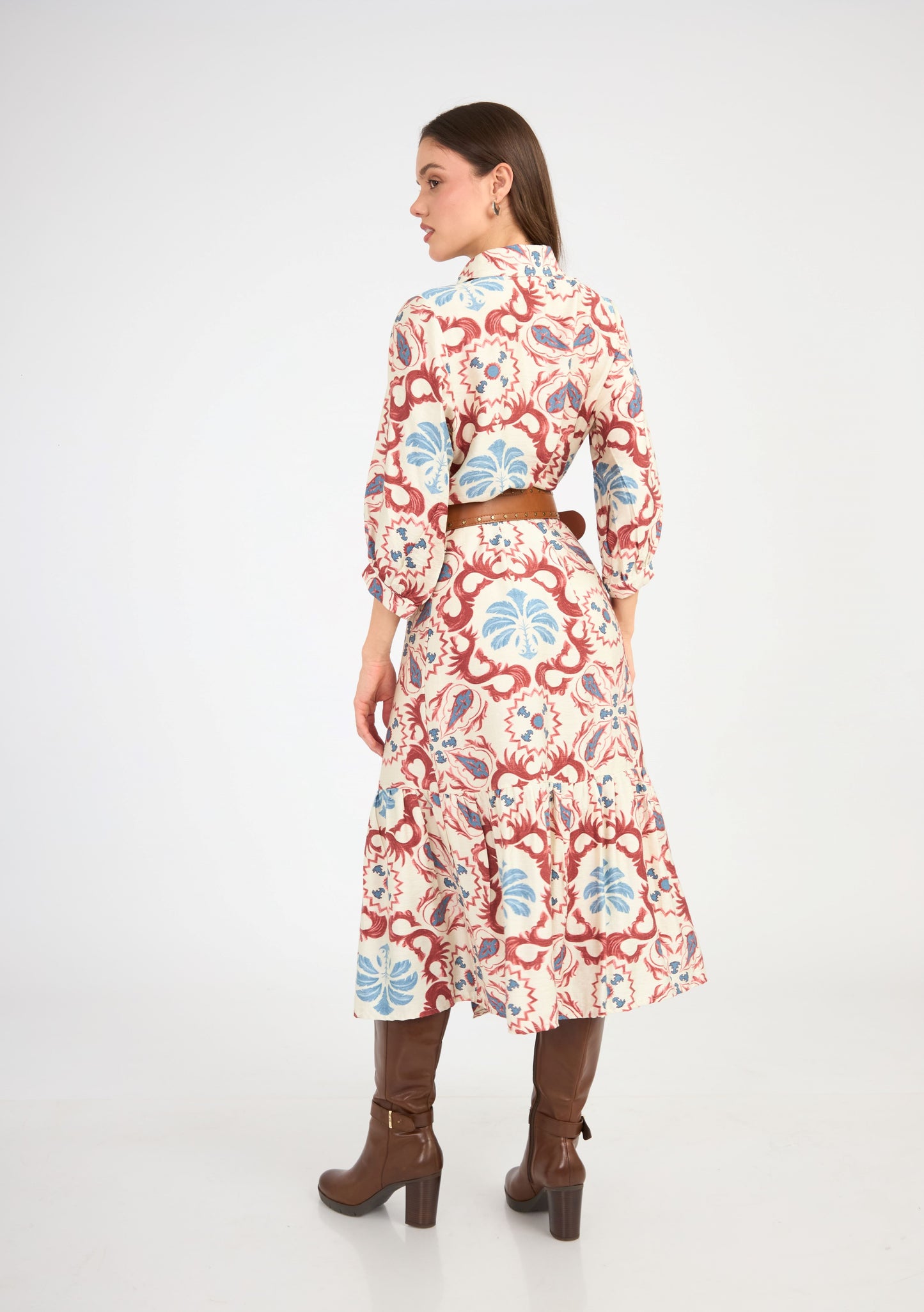 Vestido Simone Estampado vino