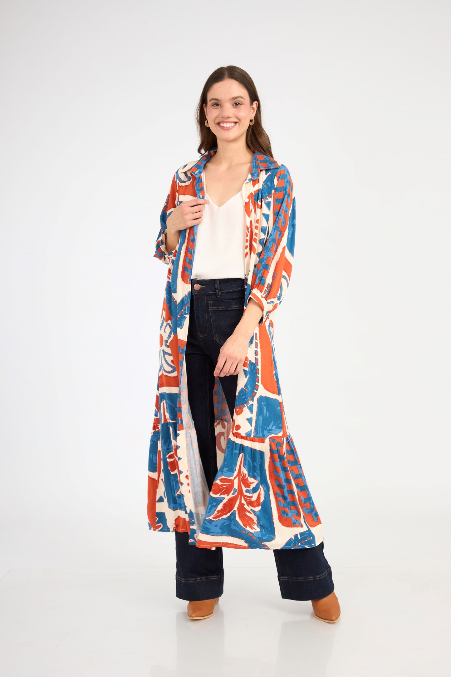 Vestido Simone Estampado azul
