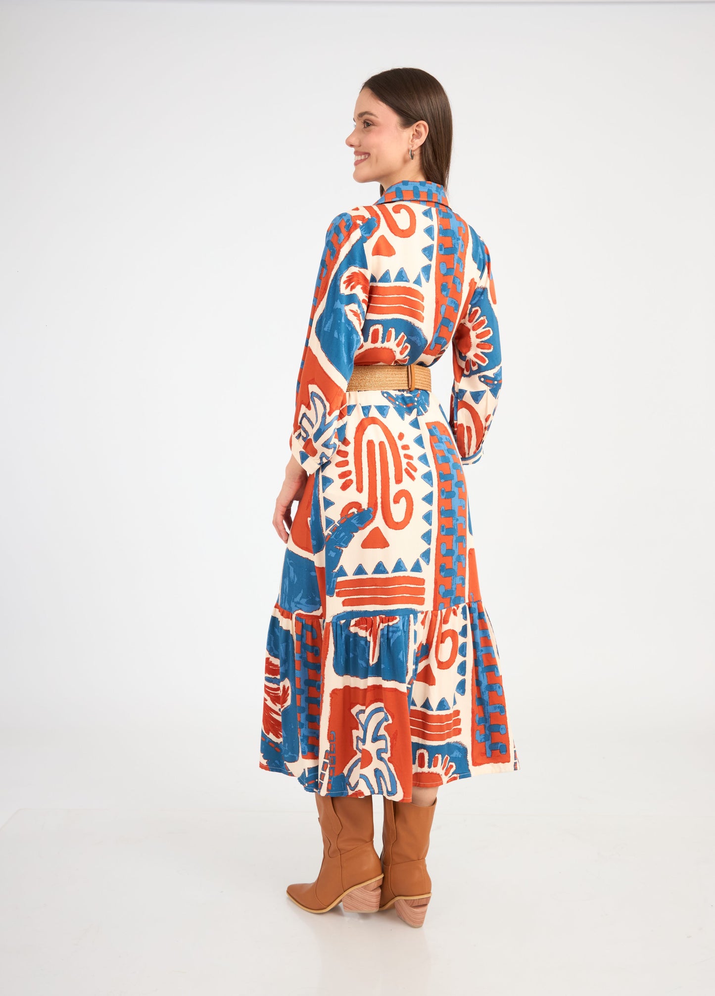 Vestido Simone Estampado azul