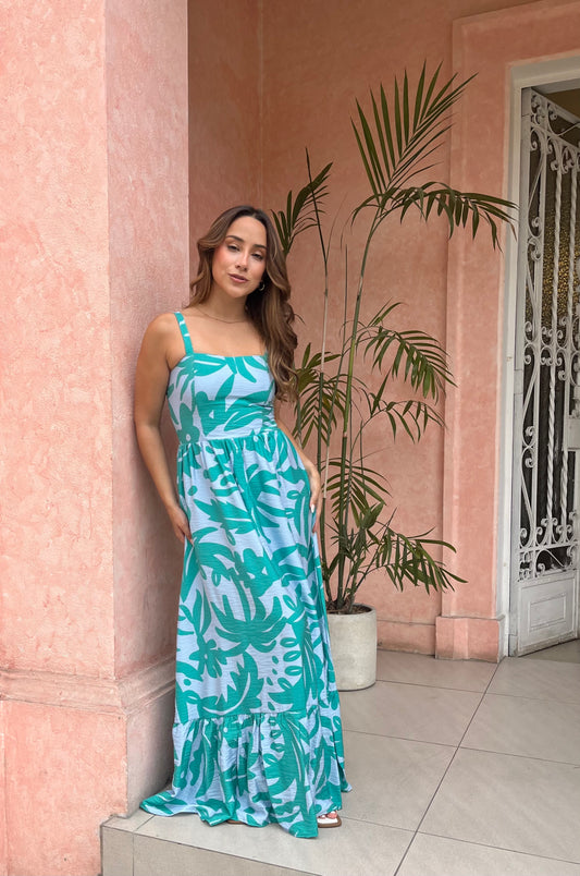Vestido Sol print verde