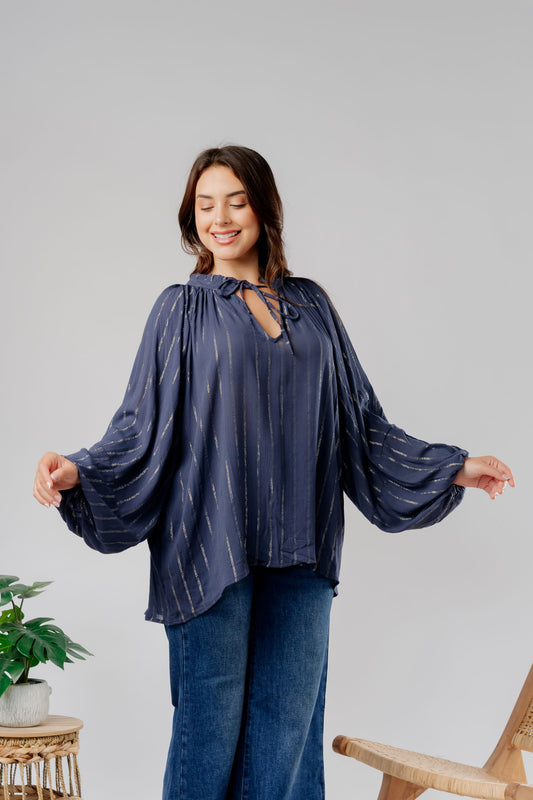 Blusa Boho Nati Azul