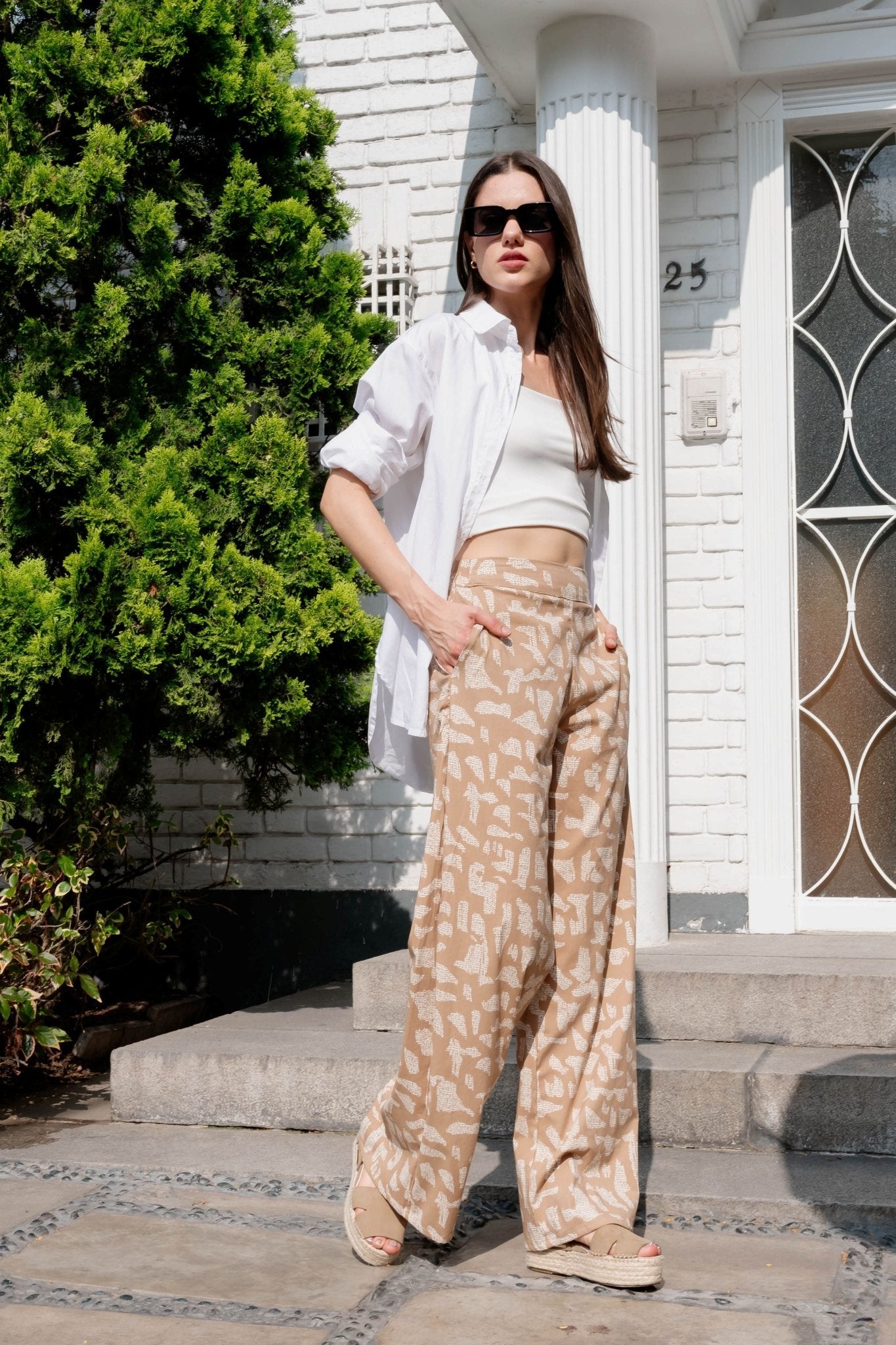 Pantalón Constanza Print Beige color S - Almát.pe